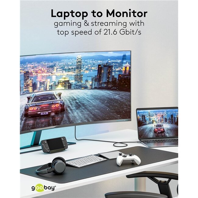 Goobay USB-C - DisplayPort 4K 60Hz kabel | 2 meter
