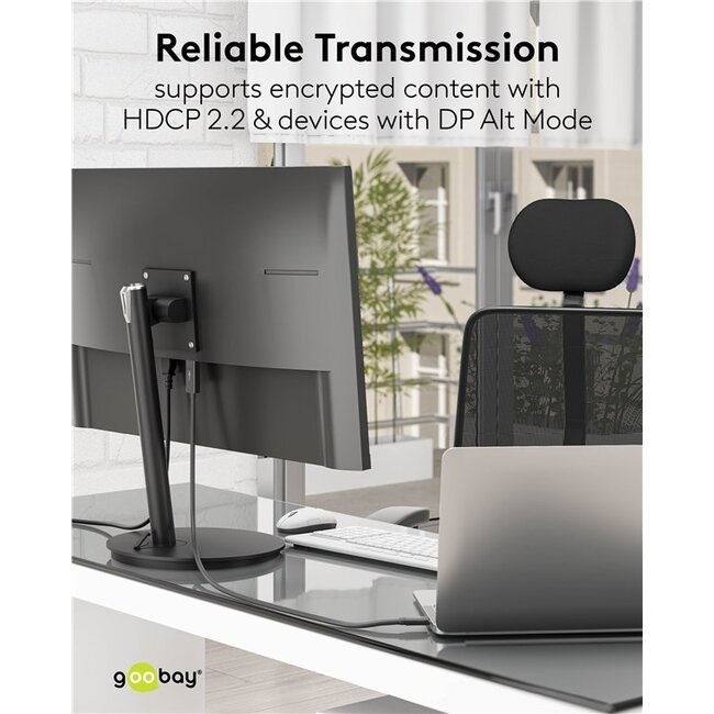 Goobay USB-C - DisplayPort 4K 60Hz kabel | 3 meter