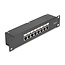 Delock 10 inch koppel patch panel | 8x RJ45 | CAT6 | STP | 1U | zwart