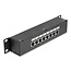 Delock 10 inch koppel patch panel | 8x RJ45 | CAT6 | STP | 1U | zwart