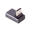 USB-C haakse adapter | boven/beneden | USB4 40 Gbps | PD 240W | 8K 60Hz | metaal