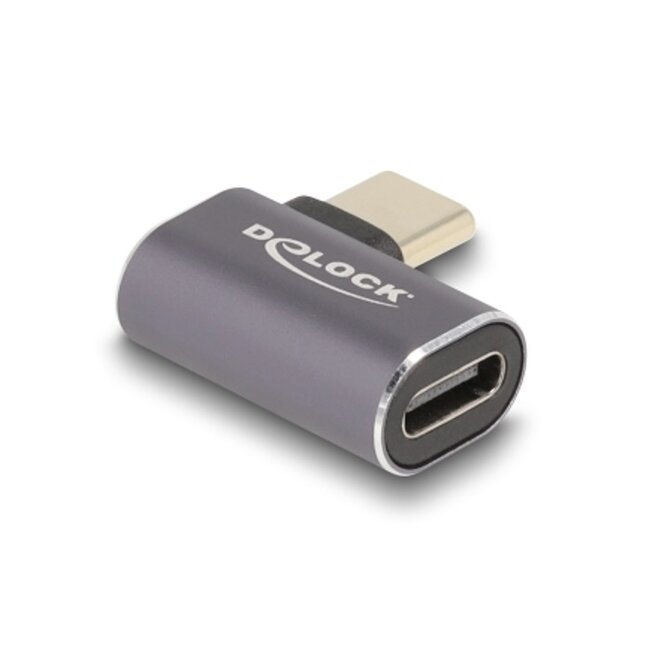 Delock USB-C haakse adapter | links/rechts | USB4 40 Gbps | PD 100W | 8K 60Hz