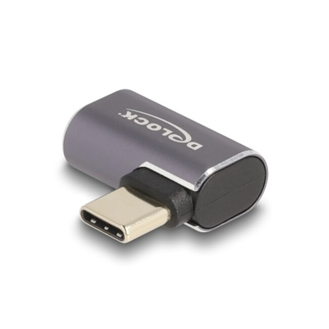 Delock USB-C haakse adapter | links/rechts | USB4 40 Gbps | PD 100W | 8K 60Hz