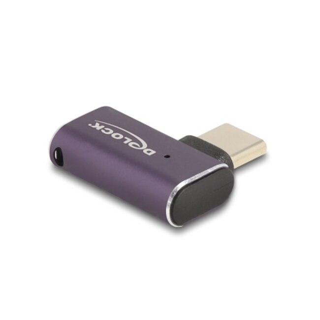 Delock USB-C haakse adapter | links/rechts | USB4 40 Gbps | PD 240W | 8K 60Hz