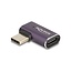 Delock USB-C haakse adapter | links/rechts | USB4 40 Gbps | PD 240W | 8K 60Hz