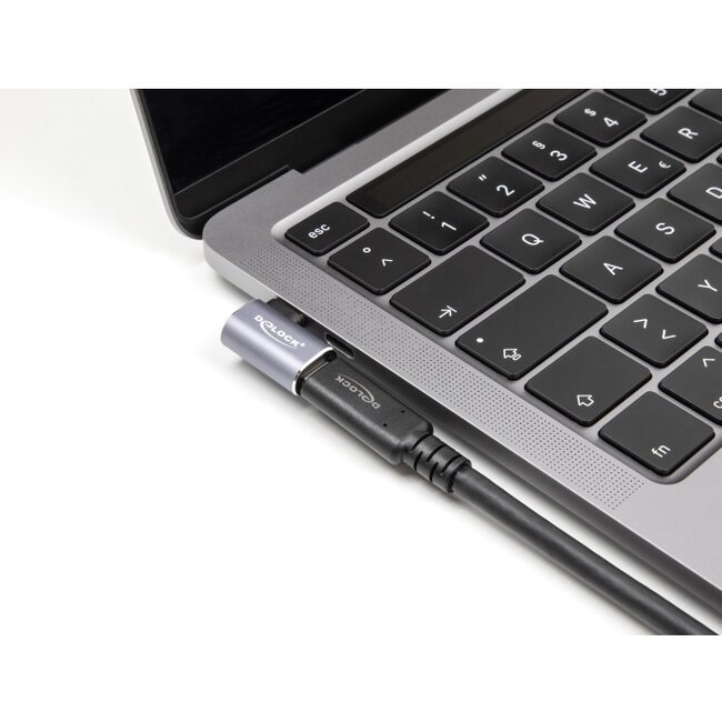 Delock USB-C haakse adapter | links/rechts | USB4 40 Gbps | PD 240W | 8K 60Hz