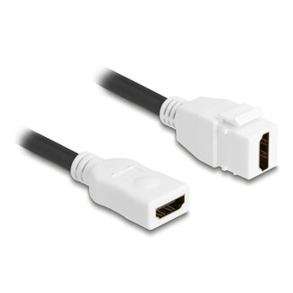 DeLOCK HDMI Keystone module - HDMI (v) | HDMI2.1 (8K 60Hz + HDR) | wit | 0,20 meter