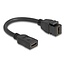 HDMI Keystone module - HDMI (v) | HDMI2.1 (8K 60Hz + HDR) | zwart | 0,20 meter