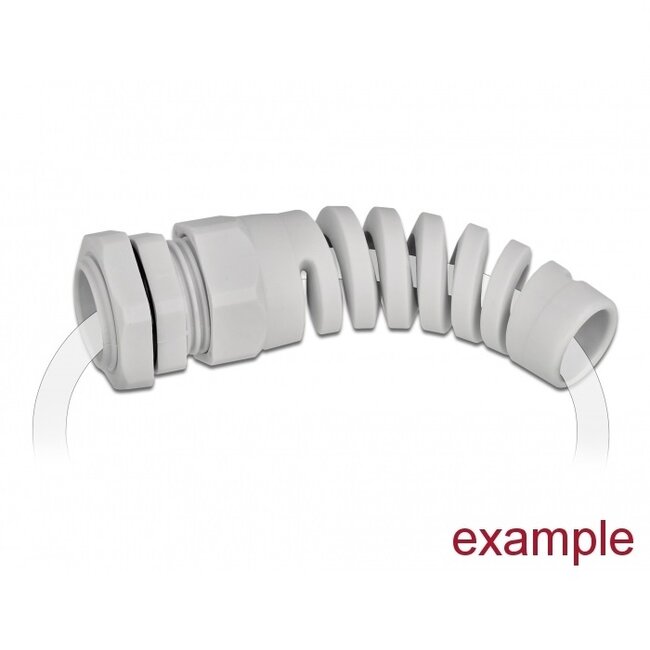 Kabelwartel met trekontlasting | PG9 | 4-8 mm | IP68 | grijs | 1 stuk