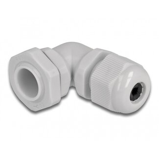 DeLOCK Kabelwartel | 90° haaks | PG9 | 4-8 mm | IP68 | grijs | 1 stuk