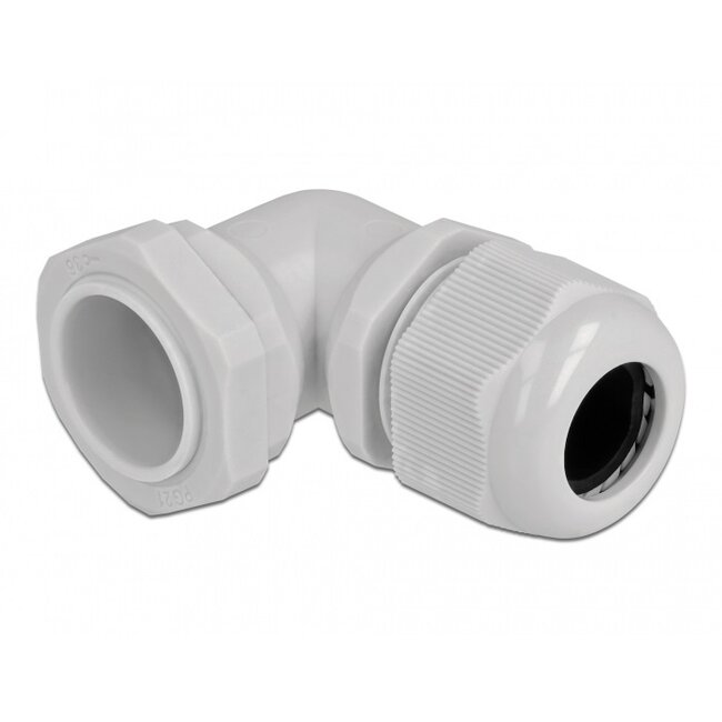 Kabelwartel | 90° haaks | PG21 | 13-18 mm | IP68 | grijs | 1 stuk
