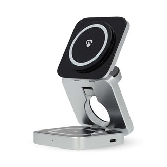Nedis Nedis 3-in-1 draadloze Qi lader | 15W | zwart/zilver