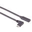 USB-C verlengkabel | haaks (links/rechts) | USB3.2 20 Gbps | PD 60W | 4K 60Hz | zwart | 1,5 meter