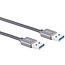 USB-A kabel | USB3.1 10 Gbps | 10W | aluminium/nylon | 2 meter
