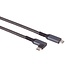 USB-C kabel | haaks (links/rechts) | USB3.1 10 Gbps | PD 100W | 4K 60Hz | nylon | 2 meter