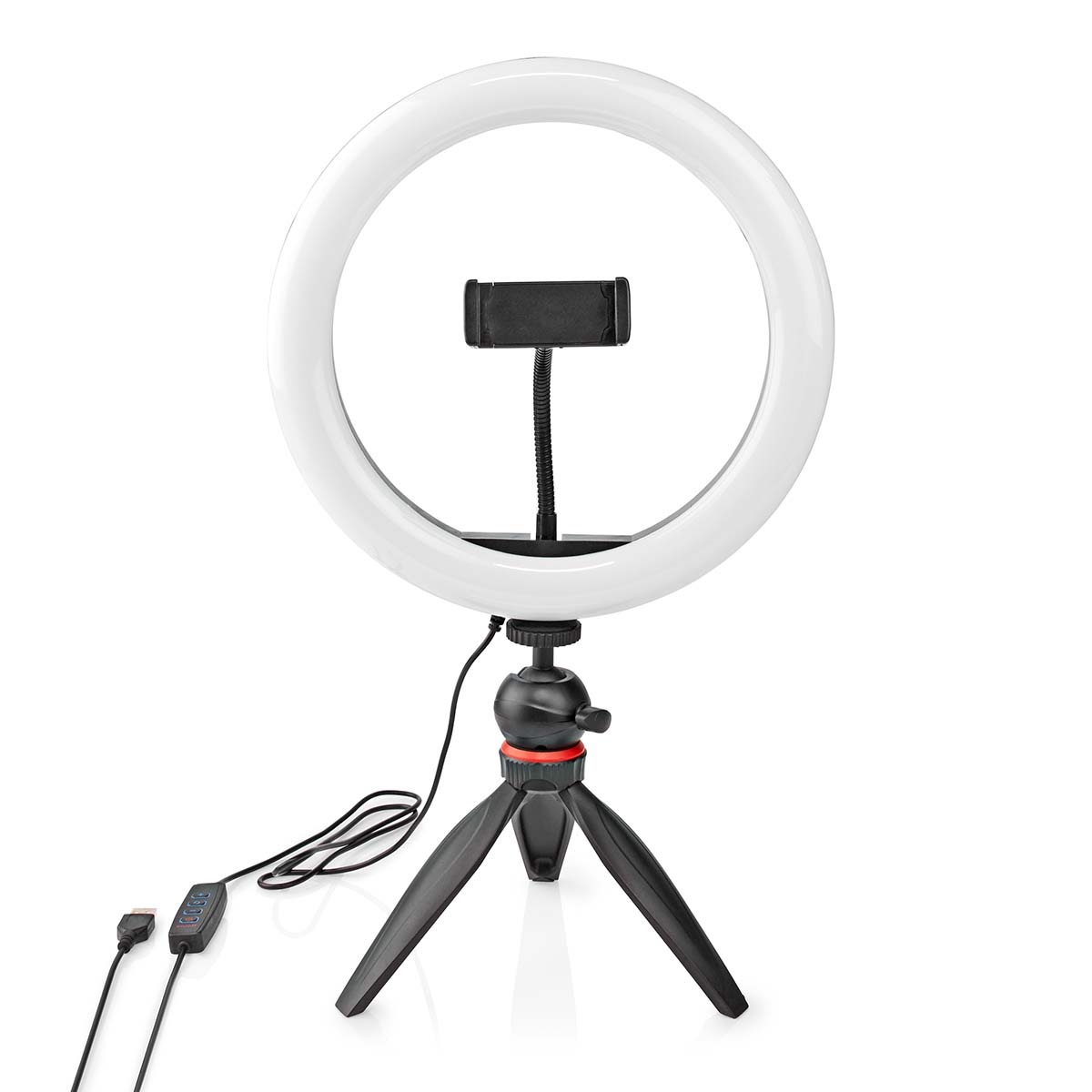 Nedis Ringlicht | 10 inch | 120 LED's | 2700 - 6700 K | Statief | Zwart