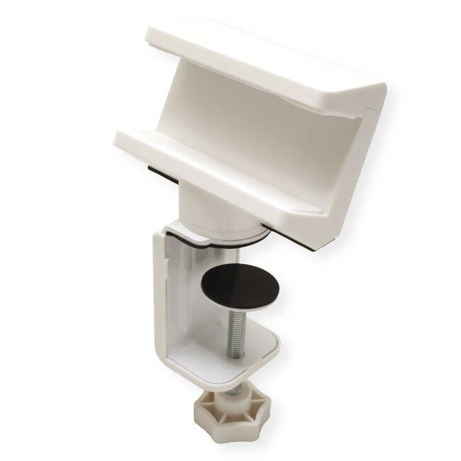 Value stekkerdoos bureaubevestiging | draaibaar | schroefklem | bureaublad tot 59mm | wit