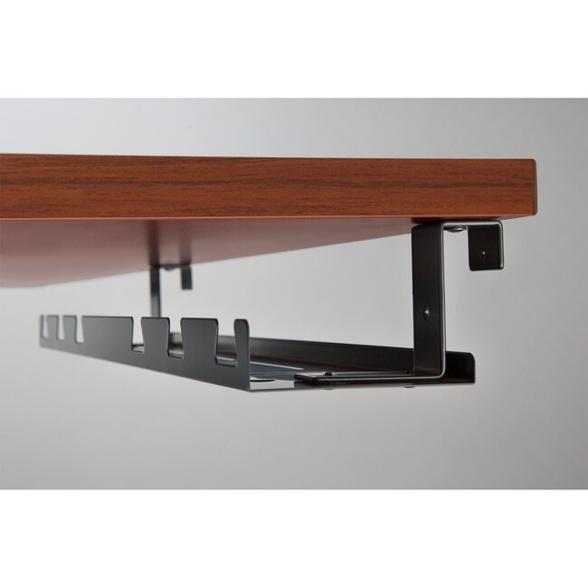 InLine bureau kabelgoot met schroef-/hangbevestiging | 59 x 7,4cm | zwart
