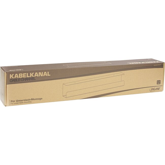 InLine bureau kabelgoot met schroefbevestiging | 60 x 11,4cm | wit