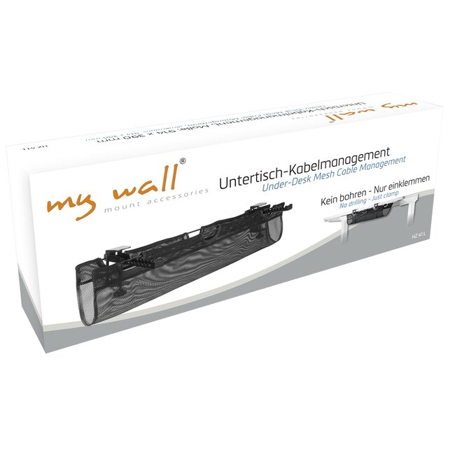 My Wall bureau kabelzak met klembevestiging | 91 x 16cm | zwart