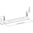 InLine bureau kabelgoot met klembevestiging | 80/100/120 x 15,7cm | zwart