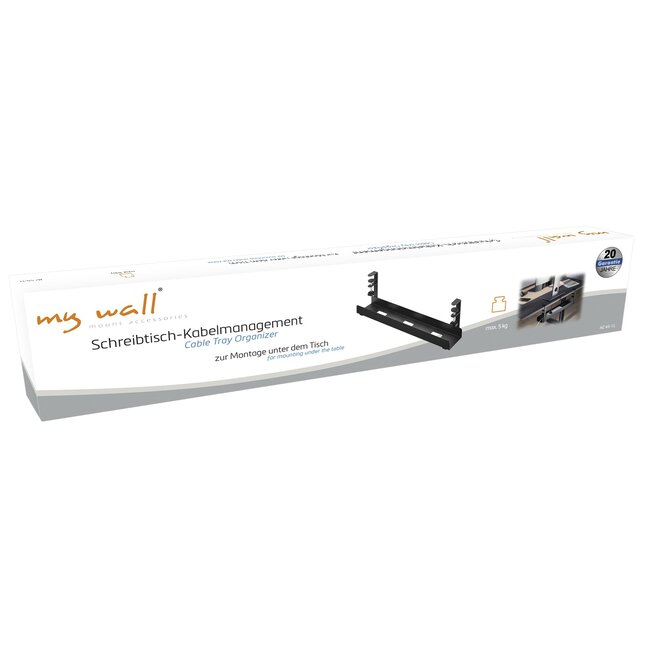 My Wall bureau kabelgoot met klembevestiging | 60 x 15,7cm | zwart