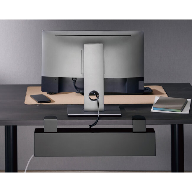 My Wall bureau kabelgoot met klembevestiging | 60 x 12,8cm | zwart