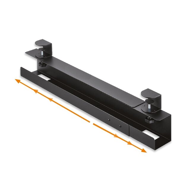 My Wall bureau kabelgoot met klembevestiging | 80/100/120 x 12,8cm | zwart