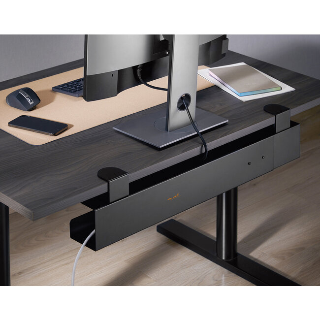 My Wall bureau kabelgoot met klembevestiging | 80/100/120 x 12,8cm | zwart