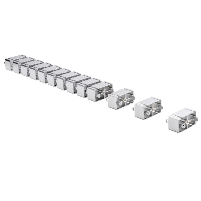 My Wall flexibele bureau kabelgoot | bureauklem | 134 cm | zilver