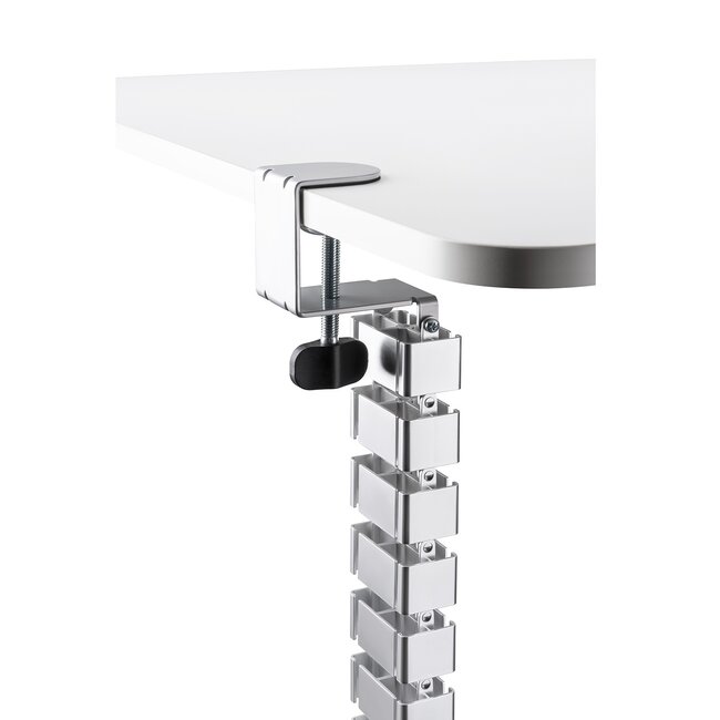 My Wall flexibele bureau kabelgoot | bureauklem | 134 cm | zilver