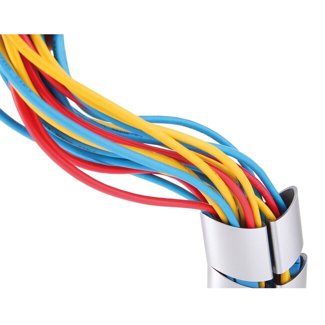 My Wall flexibele bureau kabelgoot | schroefbevestiging | 73 cm | zilver