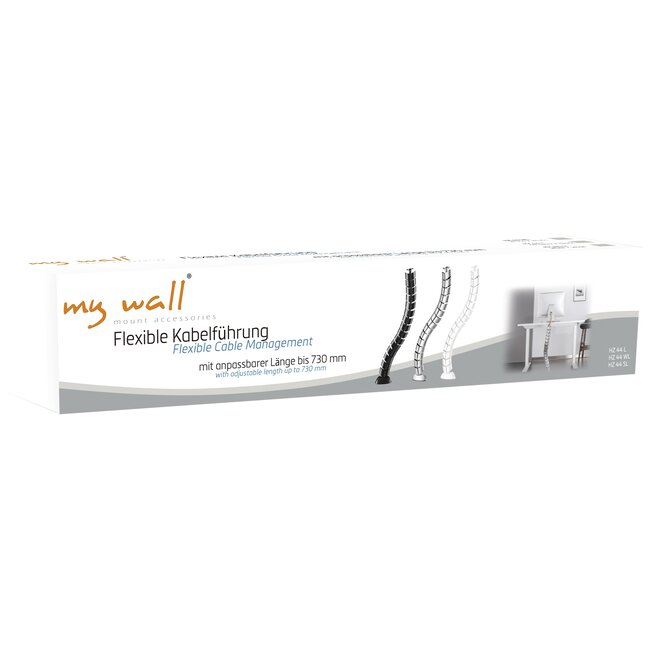 My Wall flexibele bureau kabelgoot | schroefbevestiging | 73 cm | zilver