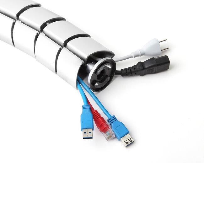 My Wall flexibele bureau kabelgoot | schroefbevestiging | 73 cm | wit