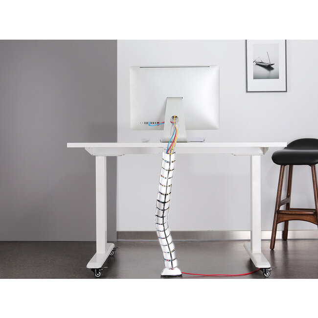 My Wall flexibele bureau kabelgoot | schroefbevestiging | 73 cm | wit