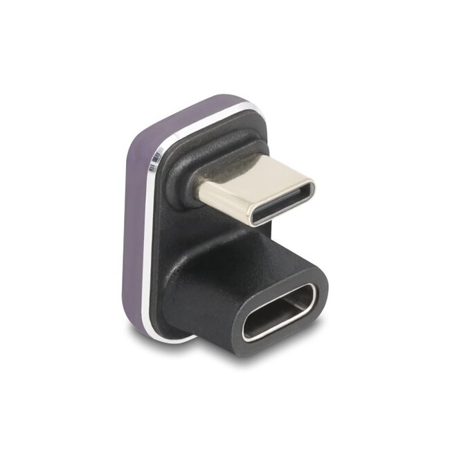 Delock USB-C haakse adapter | haaks (U-bocht) | USB4 40 Gbps | PD 240W | 8K 60Hz