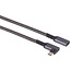 USB-C verlengkabel | haaks (links/rechts) | USB3.1 10 Gbps | PD 100W | 4K 60Hz | nylon | 1,5 meter