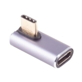S-Impuls USB-C haakse adapter | links/rechts (gedraaid) | USB4 40 Gbps | PD 100W | 8K 60Hz | metaal