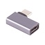 USB-C haakse adapter | links/rechts | USB4 40 Gbps | PD 240W | 8K 60Hz | metaal