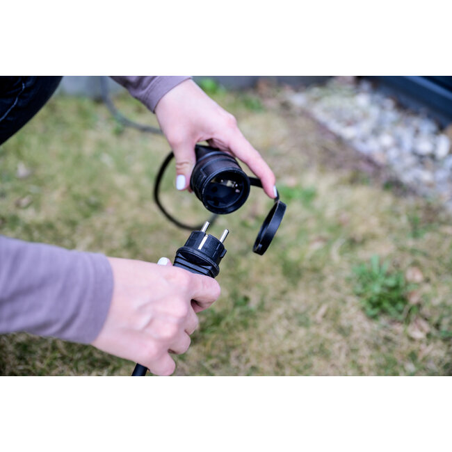 Brennenstuhl CEE 7/7 - CEE 7/3 outdoor stroom verlengkabel | IP44 | 3x 1,50mm | zwart | 5 meter