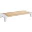 InLine monitor standaard/verhoger met USB hub/lader | aluminium/hout