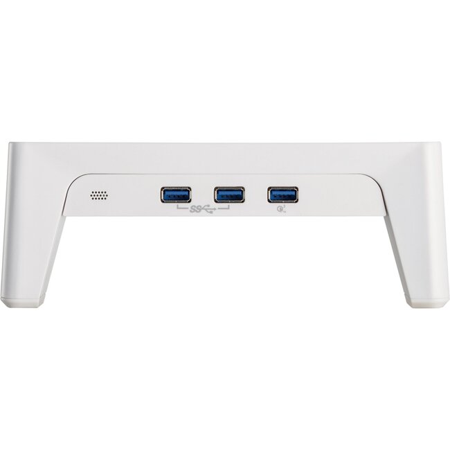 InLine monitor standaard/verhoger met USB hub/lader | houtlook