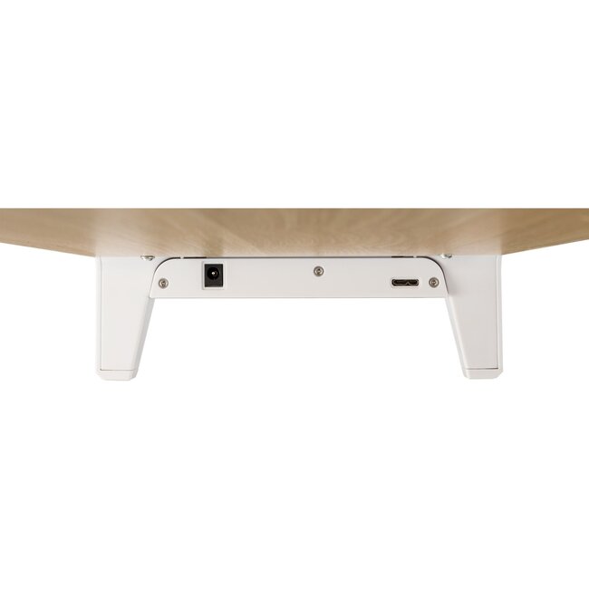 InLine monitor standaard/verhoger met USB hub/lader | houtlook