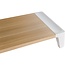 InLine monitor standaard/verhoger met USB hub/lader | aluminium/hout