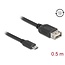 Delock USB 2.0 Kabel EASY USB Typ Micro-B Stecker zu EASY USB Typ-A Buchse 0,5 m