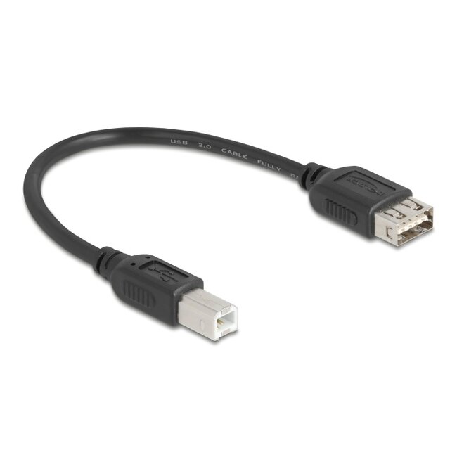 Delock USB 2.0 Cable USB Type-B male to EASY USB Type-A female 0.2 m