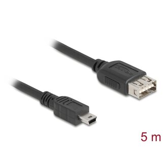 DeLOCK Delock USB 2.0 Cable USB Type Mini-B male to EASY USB Type-A female 5 m