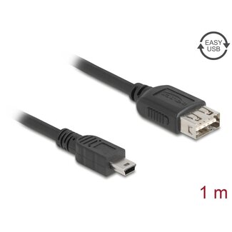 DeLOCK Delock USB 2.0 Cable USB Type Mini-B male to EASY USB Type-A female 1 m
