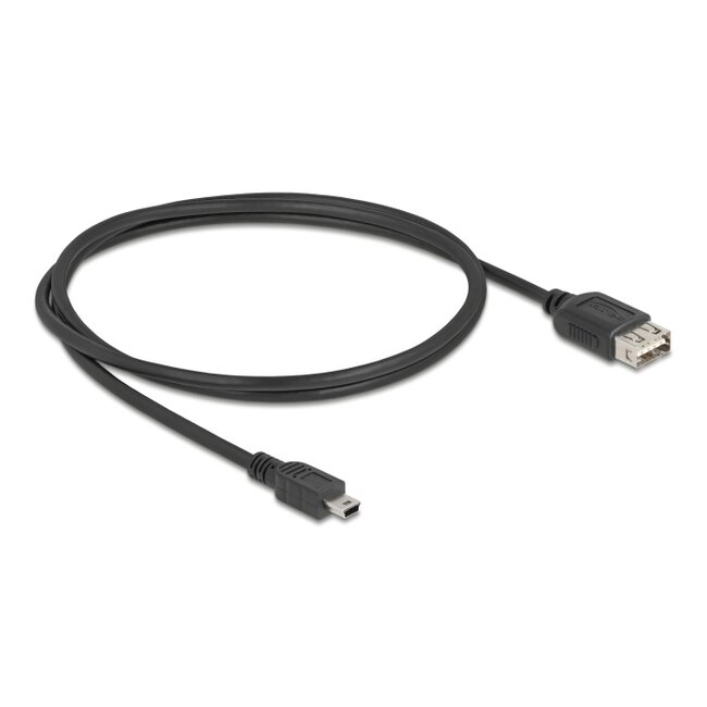 Delock USB 2.0 Cable USB Type Mini-B male to EASY USB Type-A female 1 m