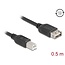 Delock USB 2.0 Cable USB Type-B male to EASY USB Type-A female 0.5 m